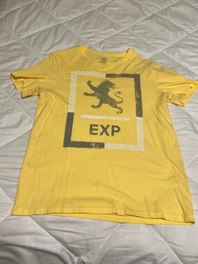 Express Boys' Yellow Graphic Tee with Lion Crest